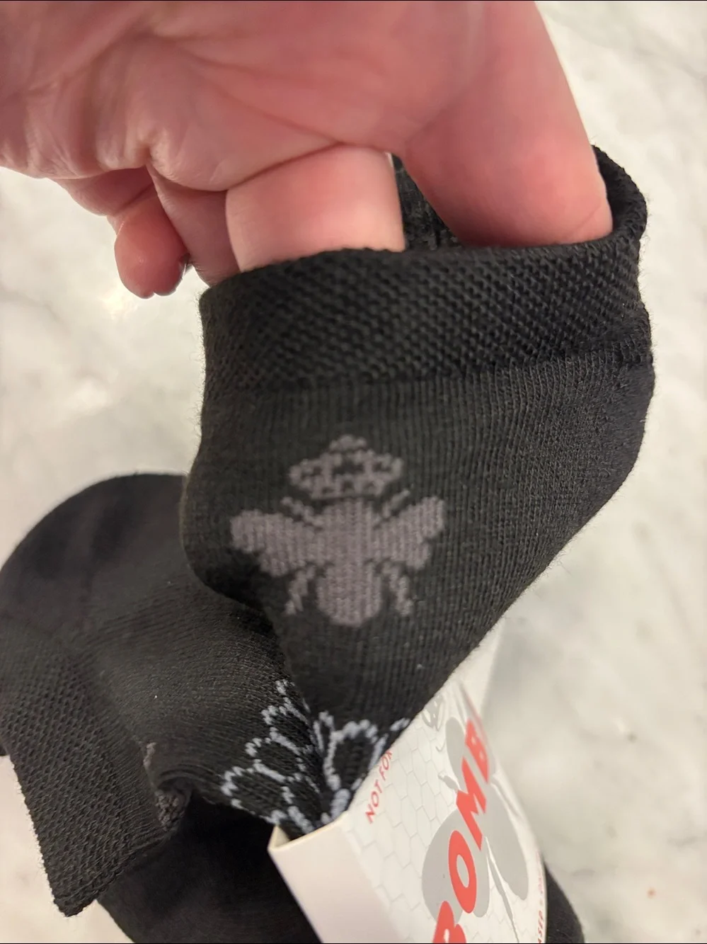 Bombas Set of 2 Black Ankle Socks, size Medium (US 8-10.5), NWT